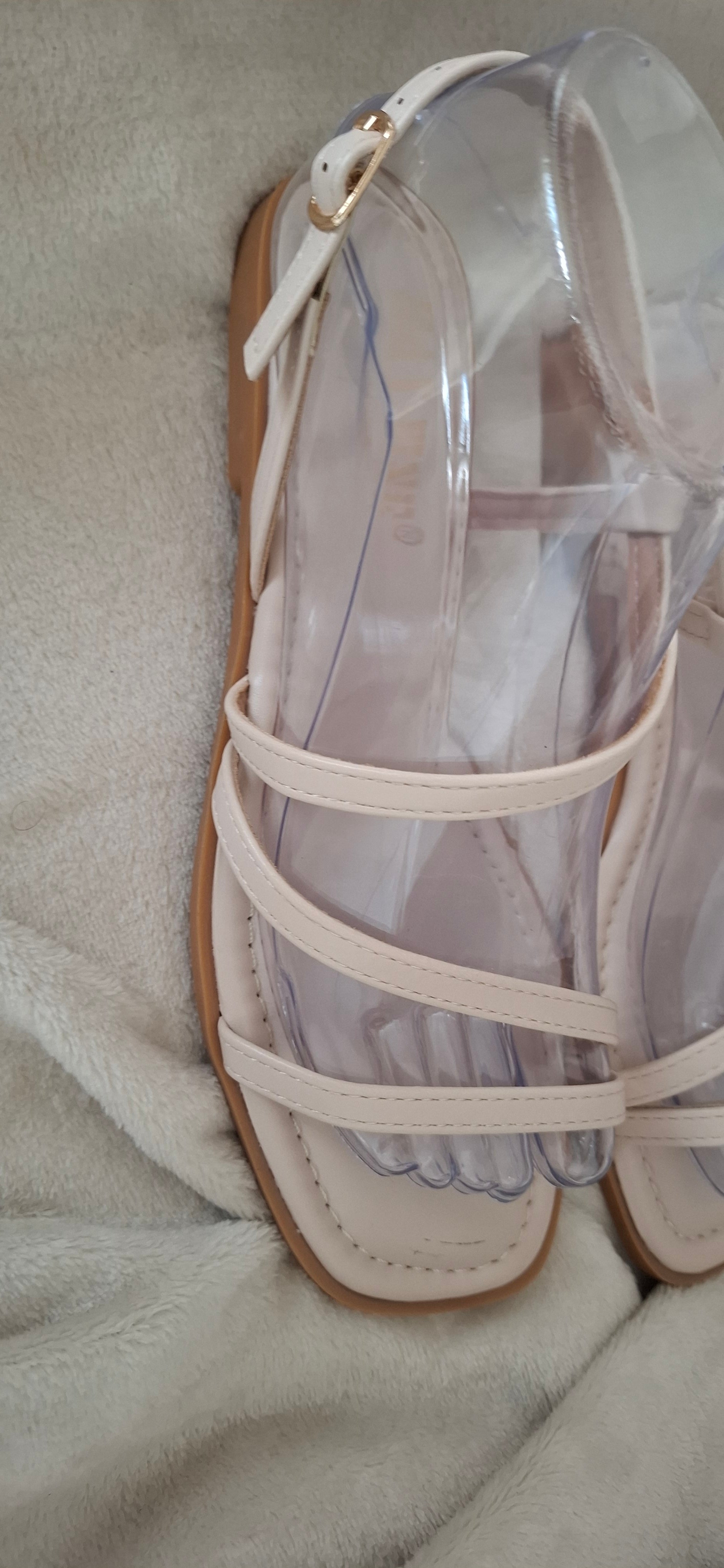 Sandales femme à brides fines – Beige ou Noir