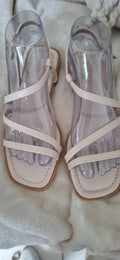 Sandales femme à brides fines – Beige ou Noir